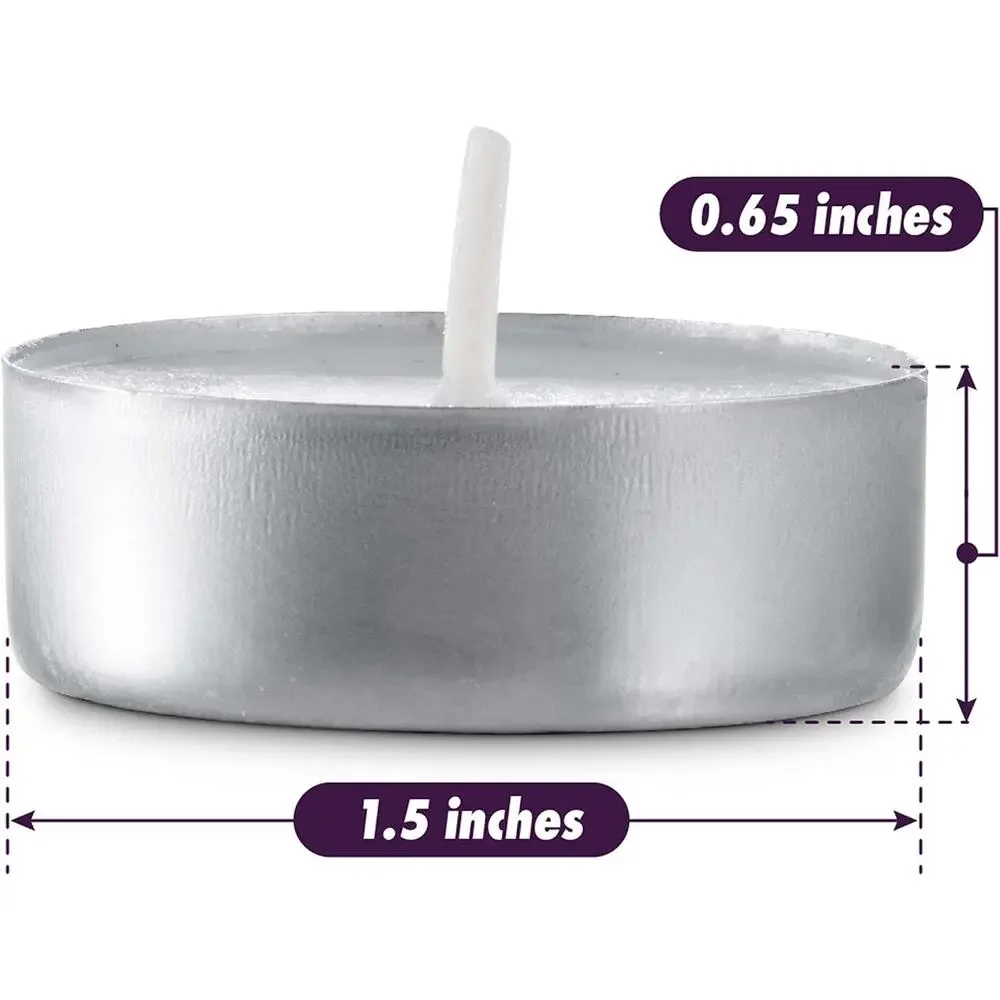 Unscented Tea Light Candles 400 Pack, 4 Hours Smokeless Dripless Votive Paraffin